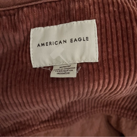 AE Cropped Corduroy Hooded Jacket Plum - size M - Picture 6 of 7